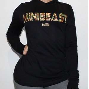 Unisex Long Sleeve Hooded Minibeast Shirt